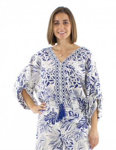 Top 70% viscosa 30% lino galon elastico talla...