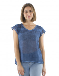 Blusa algodon lisa...