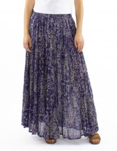 Falda velo algodon arrugada...