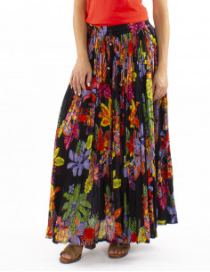 Falda algodon arrugada velo...