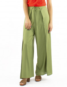 Pantalon viscosa liso pareo...