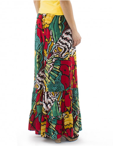 Pantalon viscosa bajo ancho estampado Sauvage