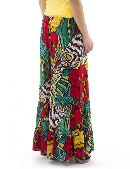 Pantalon viscosa bajo ancho estampado Sauvage