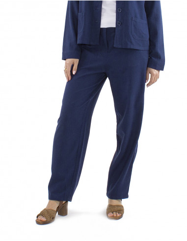 Pantalon 70% viscosa 30% lino cinturon 1/2...