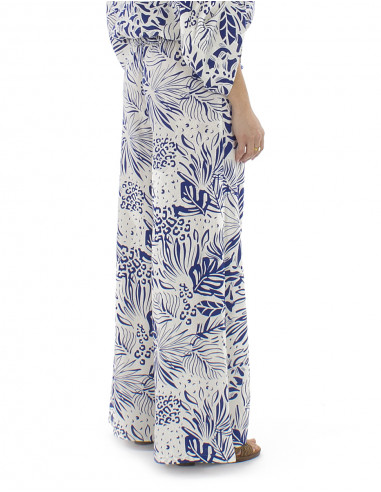 Pantalon 70% viscosa 30% lino 2 botones...