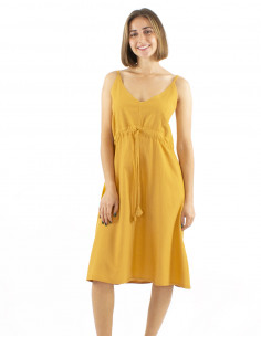 Vestido corto algodon liso...