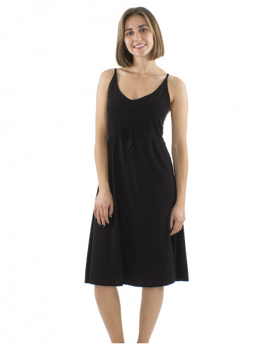 Vestido corto algodon liso sw tirantes