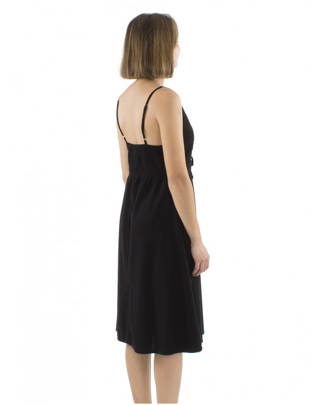Vestido corto algodon liso sw tirantes