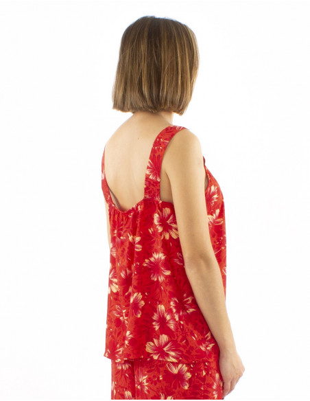 Top viscosa tirantes anchos estampado Cassandra