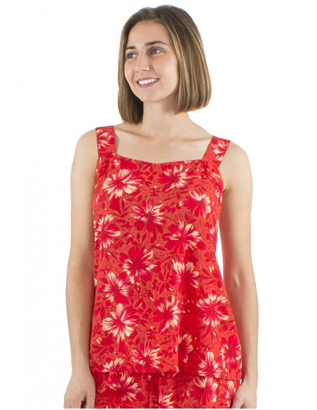 Top viscosa tirantes anchos estampado Cassandra
