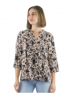 Blusa viscosa mangas 3/4... 2