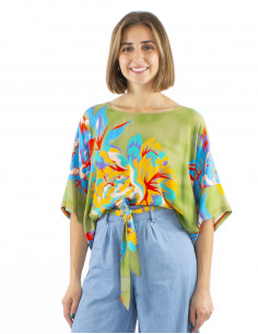 Top viscosa ancho mangas...