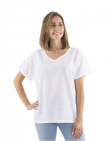 Top viscosa ancho mangas cortas estampado Camelia