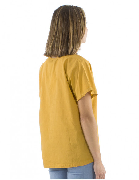 Top viscosa ancho mangas cortas estampado Camelia