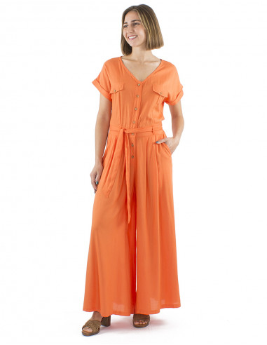 Combi largo viscosa liso con botones