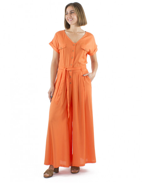 Combi largo viscosa liso con botones