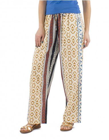 Pantalon algodon block con rayas recto