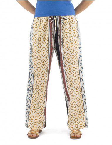 Pantalon algodon block con rayas recto