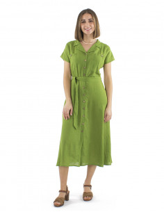 Vestido largo 91% viscosa... 2