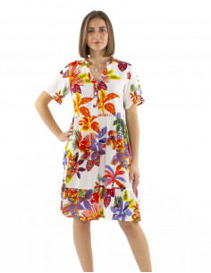 Vestido viscosa mangas...