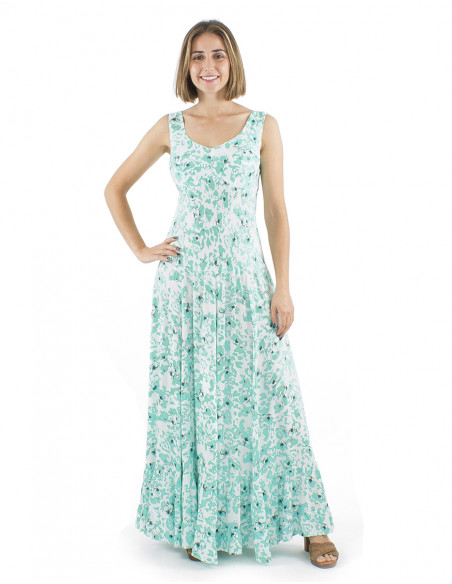 Vestido viscosa princesa estampado Bali24