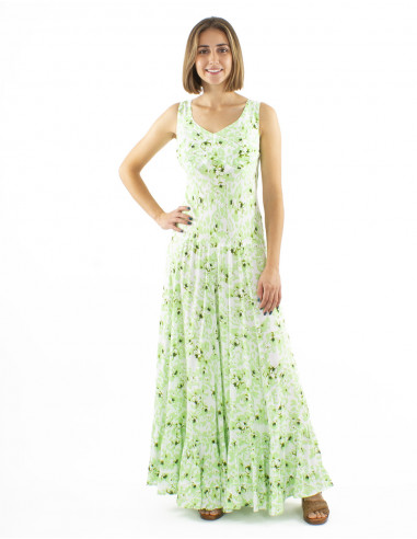 Vestido viscosa princesa estampado Bali24