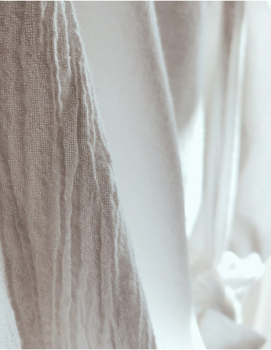 Blusa algodon blanco cruzada crop top