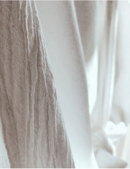 Blusa algodon blanco cruzada crop top