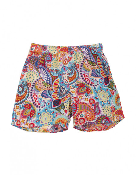 Pantalón corto de niña de viscosa - Pack de 15 unidades