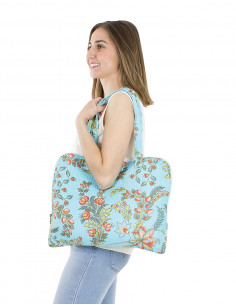 Bolso algodon acolchado poliester mano Hari zip 2