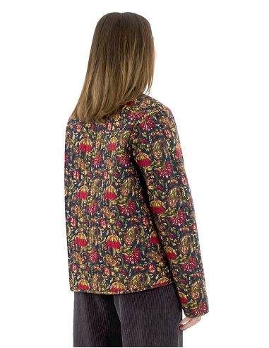 Chaqueta acolchada algodon reversible estampado