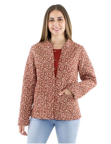 Chaqueta acolchada algodón reversible estampado Dhaka-Gaya