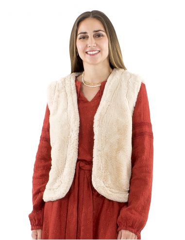 Chaleco malla poliéster estampado doblado forro poliéster abotonado