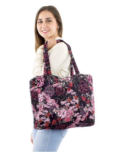 Bolso malla poliéster estampado Sakura