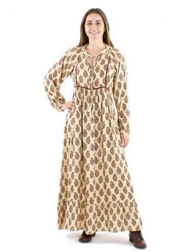 Vestido viscosa twill estampado Batik