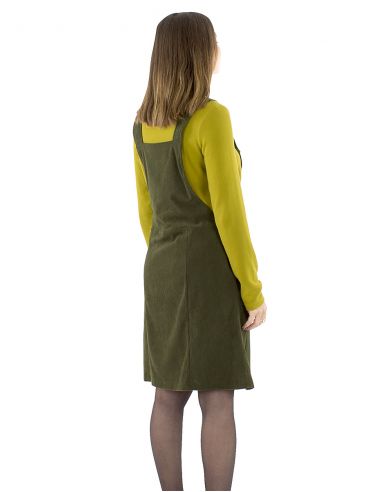 Vestido terciopelo poliéster con tirante arriba