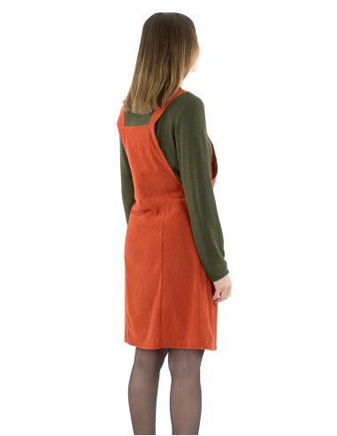 Vestido terciopelo poliéster con tirante arriba