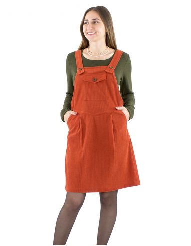 Vestido terciopelo poliéster con tirante arriba