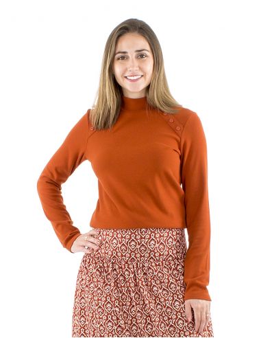 Jersey ligero malla65%viscosa 30%poliéster 5%elastano 8 botones