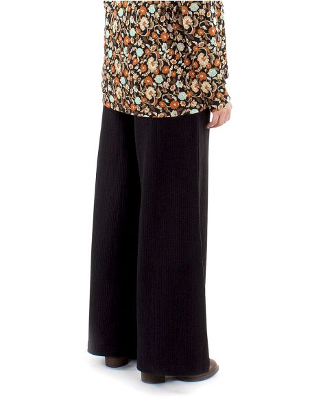 Pantalón algodón liso bolsillo 1/2 cintura elástica