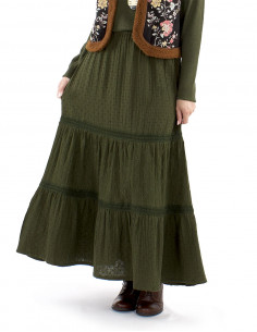 Falda larga algodón gasa...