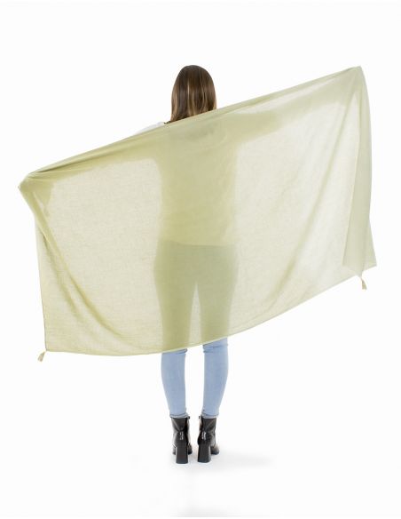 Chal algodón grueso pompones twilltie en dye