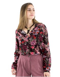 Blusa crepe viscosa abotonada estampado Sakura 2