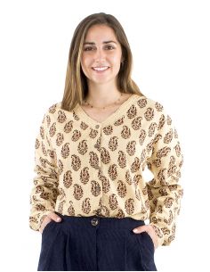Blusa algodón estampado Batik