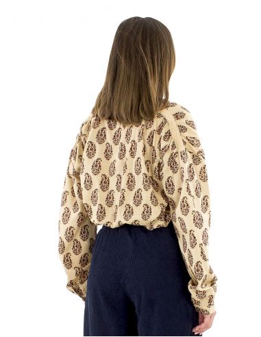 Blusa algodón estampado Batik