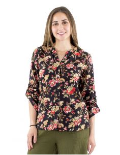 Blusa algodón estampado floral