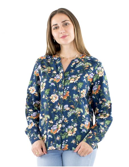 Blusa algodón estampado floral