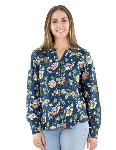 Blusa algodón estampado floral