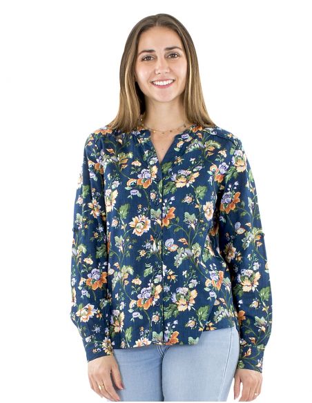 Blusa algodón estampado floral