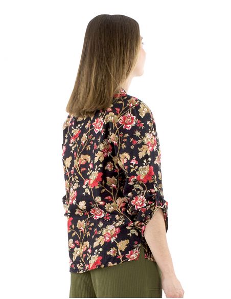 Blusa algodón estampado floral